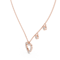 Elegant Double Heart Diamond Necklace