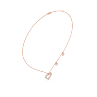 Elegant Double Heart Diamond Necklace