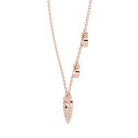Elegant Double Heart Diamond Necklace