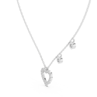 Elegant Double Heart Diamond Necklace