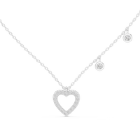 Elegant Double Heart Diamond Necklace
