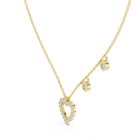 Elegant Double Heart Diamond Necklace