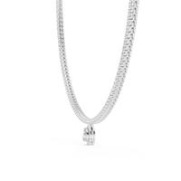 Elegant Pear-Shaped Diamond Pendant Necklace with Round Diamond Halo