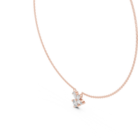 Round Marquise & Pear Diamond Floral Pendant Necklace