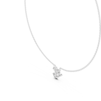 Round Marquise & Pear Diamond Floral Pendant Necklace