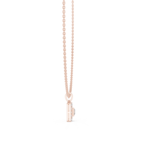 Round Diamond Princess Accent Pendant Necklace