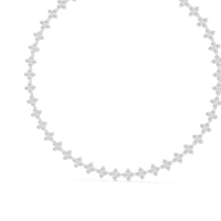 Round Diamond Cluster Pendant Necklace