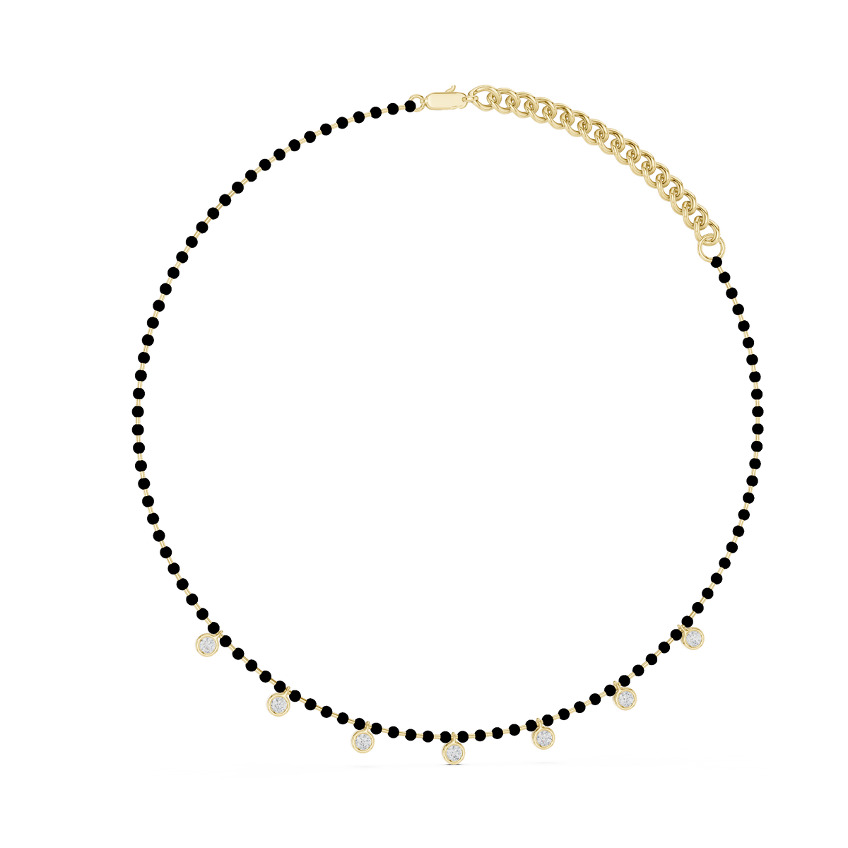 Round Diamond Bezel Pendant Necklace