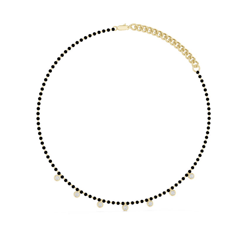Round Diamond Bezel Pendant Necklace