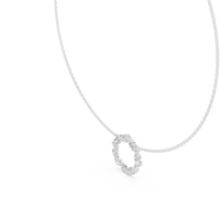 Multi-Shape Diamond Floral Cluster Pendant Necklace