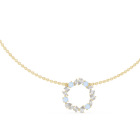Multi-Shape Diamond Floral Cluster Pendant Necklace