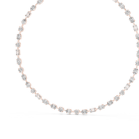 Elegant Multi-Shape Diamond Station Necklace
