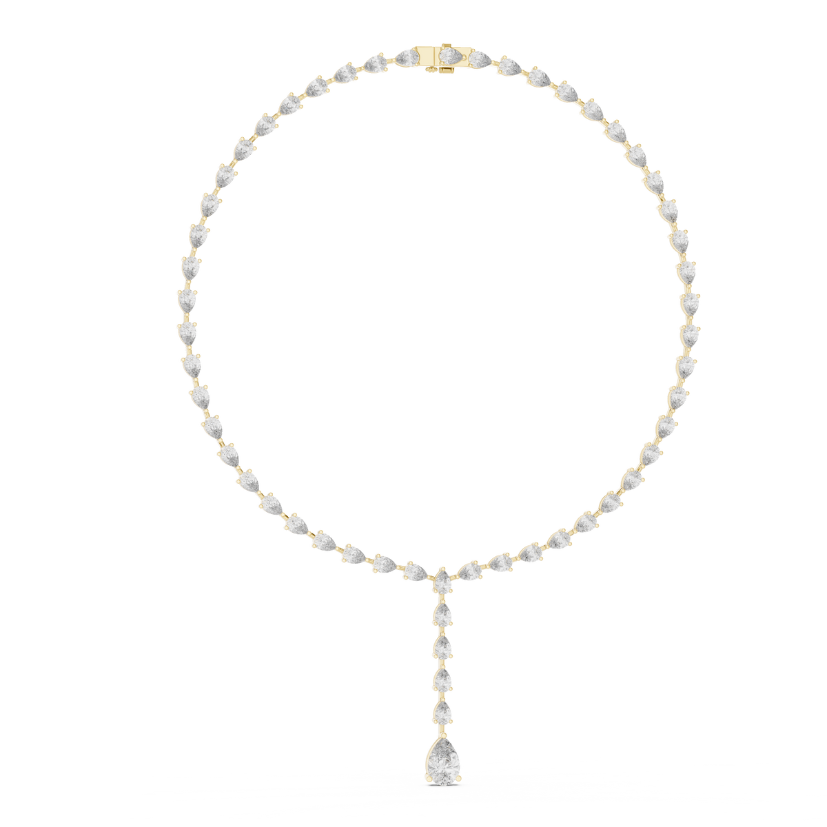 Pear Diamond Drop Pendant Necklace