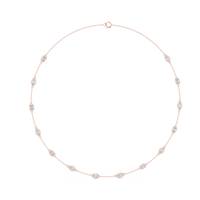 Emerald & Marquise Diamond Station Necklace