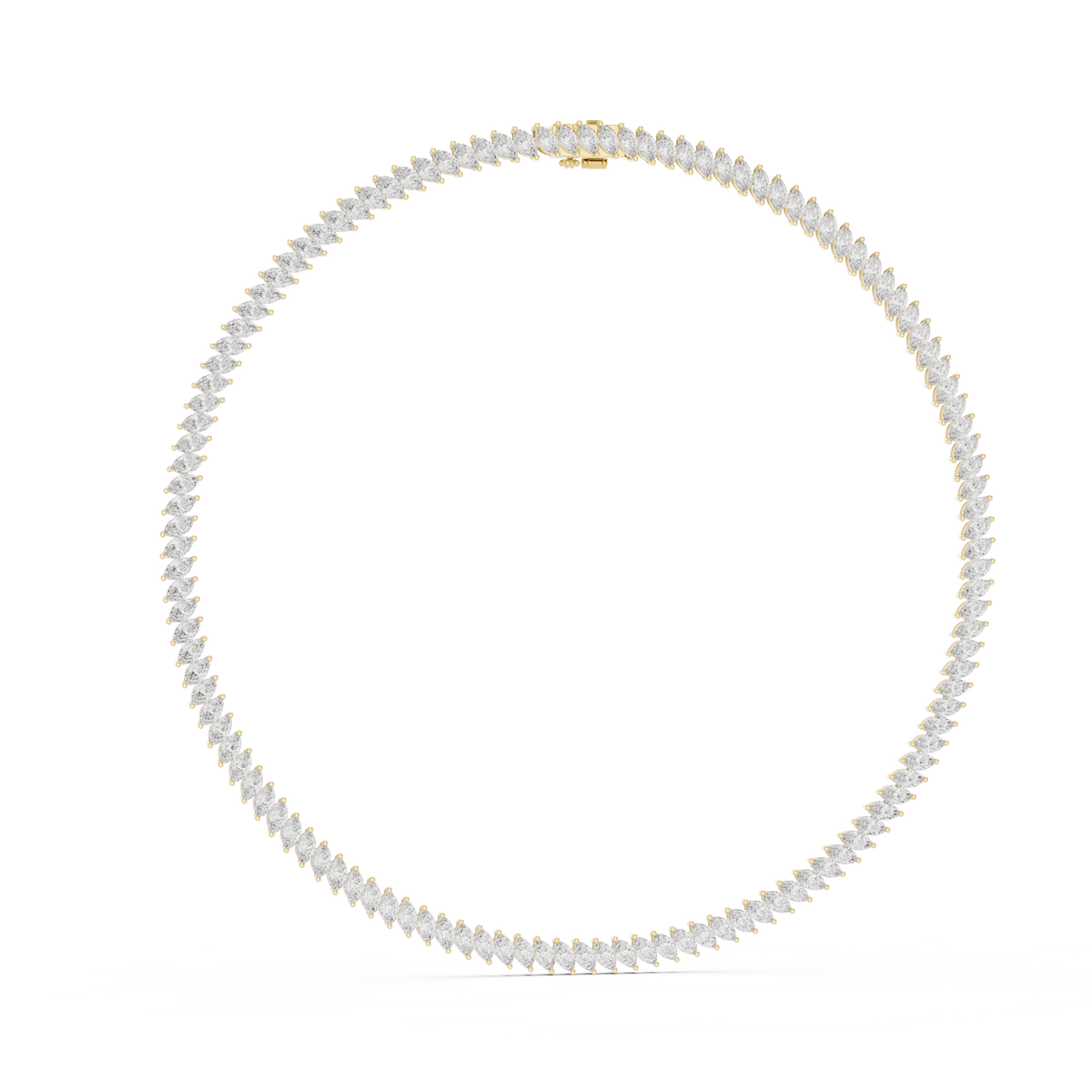 Continuous Marquise Diamond Tennis Necklace