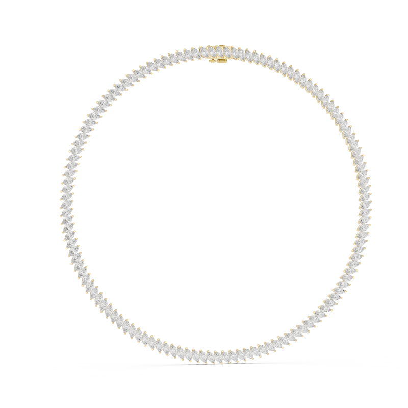 Continuous Marquise Diamond Tennis Necklace