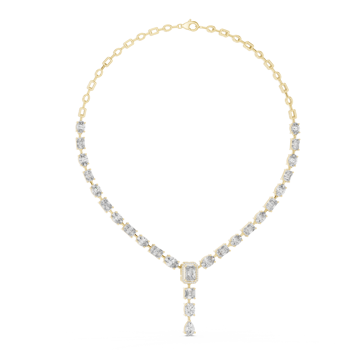 Celestia Multi-Shape Y-Drop Necklace