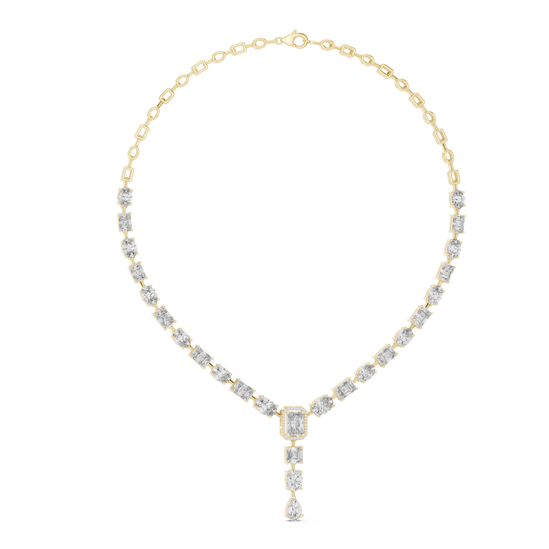 Celestia Multi-Shape Y-Drop Necklace