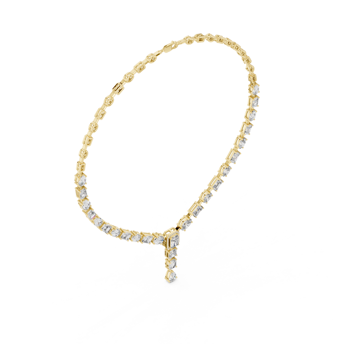 Celestia Multi-Shape Diamond Statement Necklace