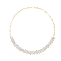 Pear Princess Marquise Diamond Floral Necklace