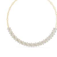 Pear Princess Marquise Diamond Floral Necklace