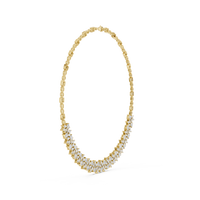 Pear Princess Marquise Diamond Floral Necklace