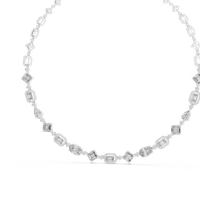 Graduated Multi-Shape Diamond Link Necklace