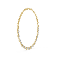 Graduated Multi-Shape Diamond Link Necklace
