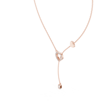 Blue Heart Color Stone Pendant Necklace