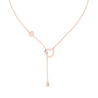 Blue Heart Color Stone Pendant Necklace