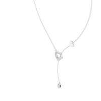 Blue Heart Color Stone Pendant Necklace