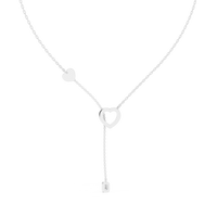 Blue Heart Color Stone Pendant Necklace
