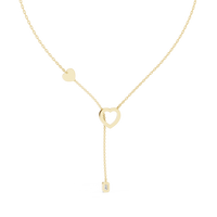 Blue Heart Color Stone Pendant Necklace