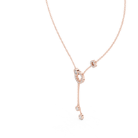 Multi-Color Diamond Circle Drop Pendant Necklace
