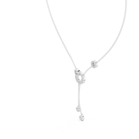Multi-Color Diamond Circle Drop Pendant Necklace