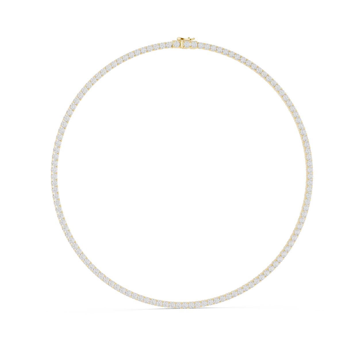 Classic Round Diamond Tennis Necklace