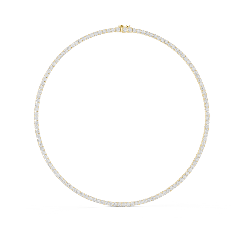 Classic Round Diamond Tennis Necklace