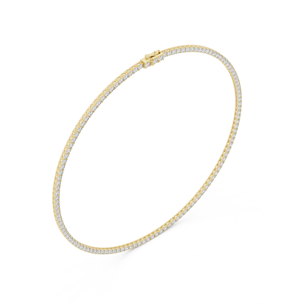 Classic Round Diamond Tennis Necklace