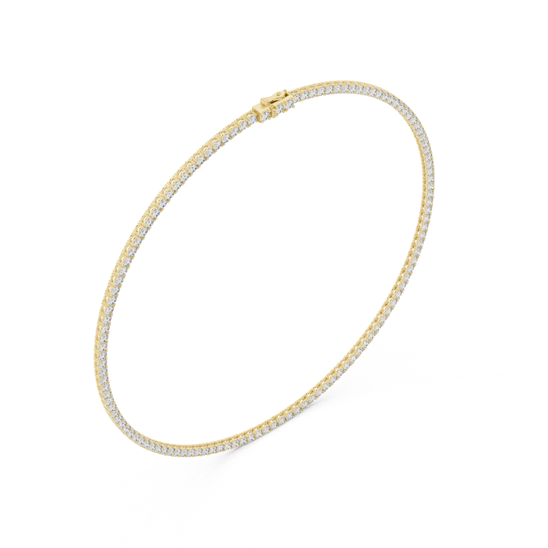 Classic Round Diamond Tennis Necklace