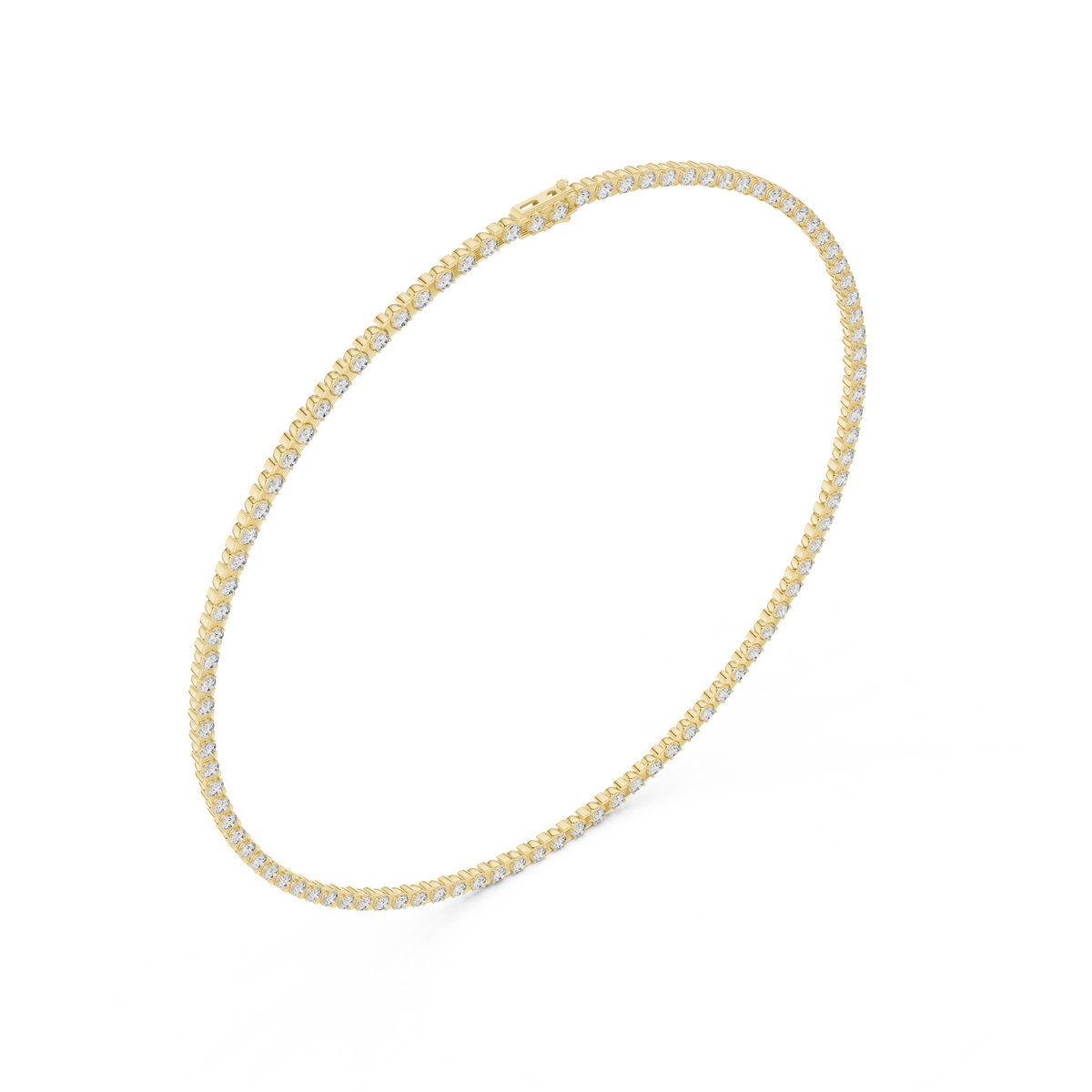 Classic Round Diamond Tennis Necklace – 3.30 mm