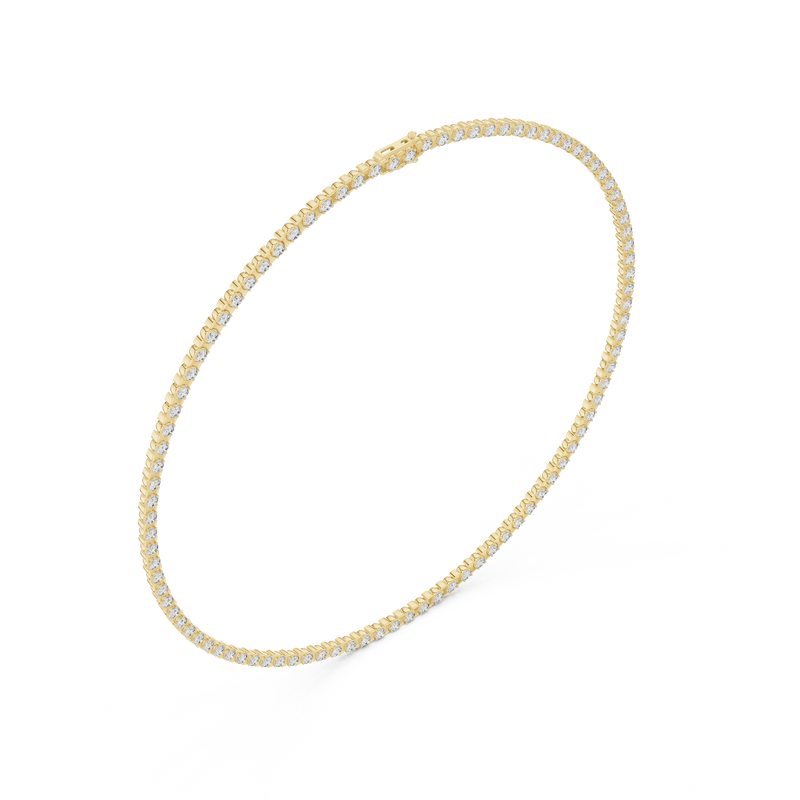 Classic Round Diamond Tennis Necklace – 3.30 mm