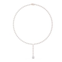 Round Diamond Elegant Classic Tennis Link Necklace
