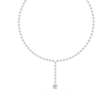 Round Diamond Elegant Classic Tennis Link Necklace