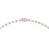 Round Diamond Elegant Classic Tennis Link Necklace