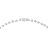 Round Diamond Elegant Classic Tennis Link Necklace
