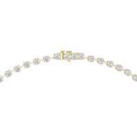 Round Diamond Elegant Classic Tennis Link Necklace