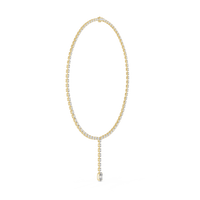 Oval Diamond Classic Elegant Tennis Link Necklace