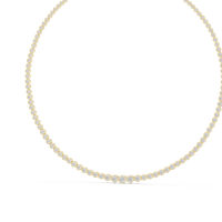 Round Diamond Classic Elegant Graduated Tennis Necklace