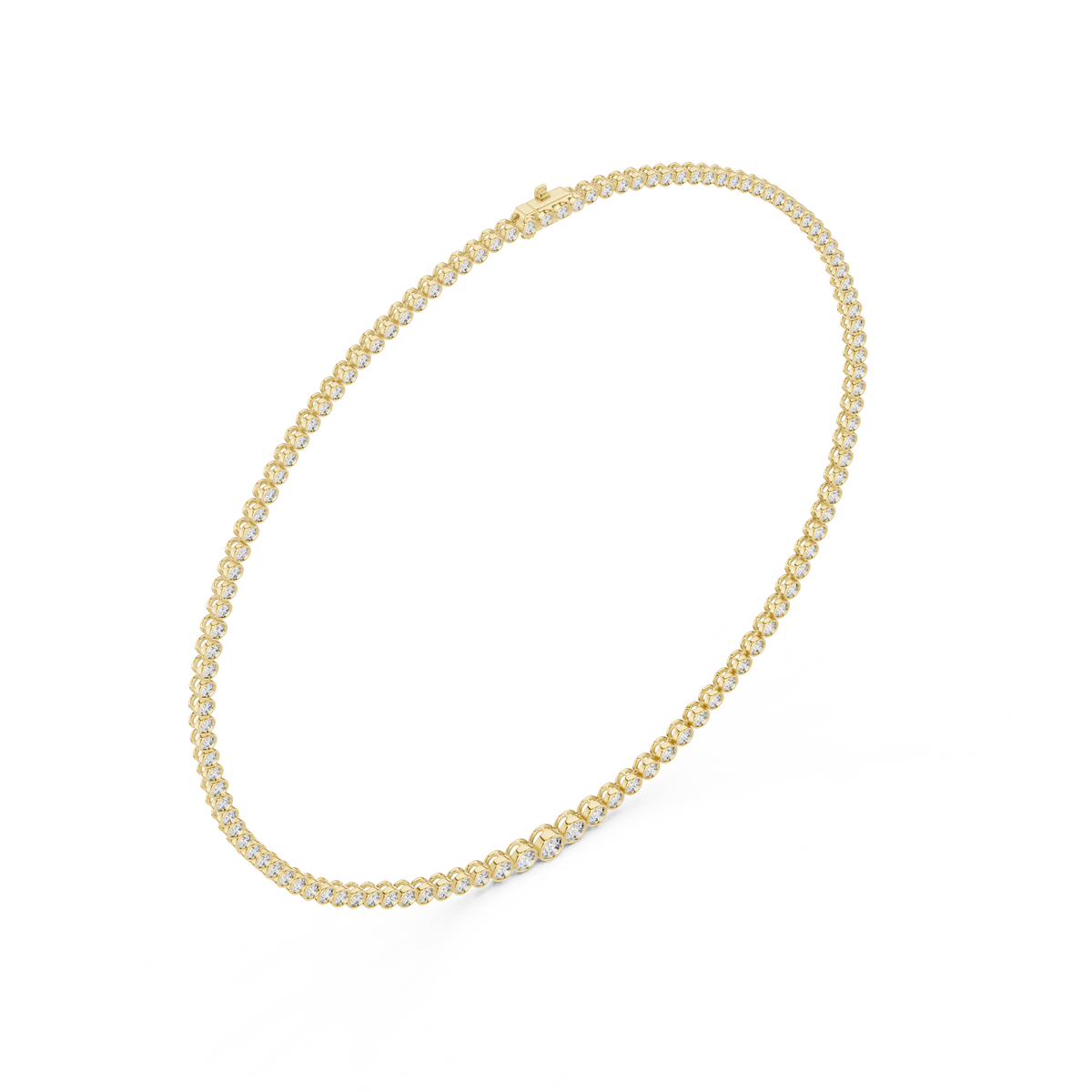 Aurelia Graduated Bezel Diamond Necklace