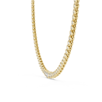 Aurelia Graduated Bezel Diamond Necklace